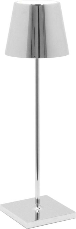 Poldina Pro LED-Tischleuchte aus poliertem Chrom, wiederaufladbar und dimmbar mit einer Akkulaufzeit von bis zu 12 Stund...