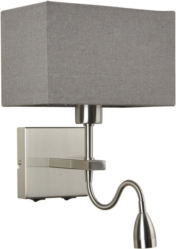 Italux - Norte - Moderne led Nachttischlampe Nickel, Warmweiß 3000K 350lm