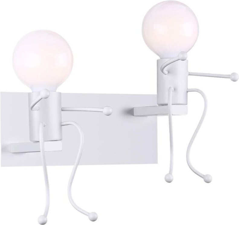 2-flammig Humanoid Kreative Wandleuchte Moderne Innen Wandlampe E27 Metall Eisen für Kinder Zimmer, Schlafzimmer Nachtti...