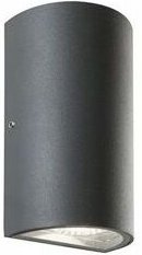 Aluminiumguss-Wandleuchte mit transparentem Glasdiffusor - Warmweißes Licht - 12W - 683 Lumen Graphit