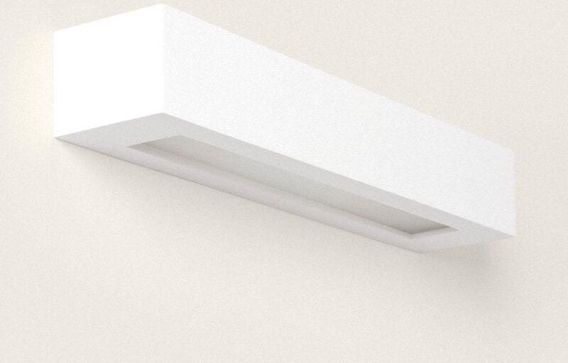 Wandleuchte Gips Ruvil L Weiß