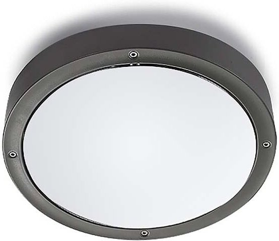 Efectoled - leds C4 Basic Aluminium ¸260mm Outdoor Simple Flush Urban Grey, Opal IP65 E27