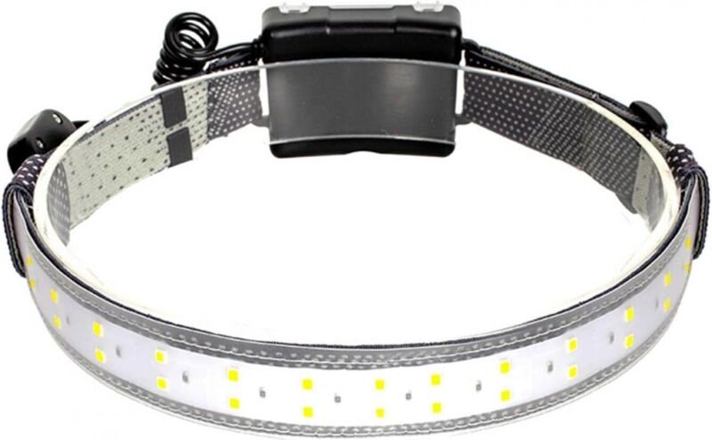 LED-Stirnlampe, 350 Lumen, wasserdicht, breiter Lichtkegel mit 3 Leuchtmodi am Kopfband für Outdoor-Aktivitäten wie Lauf...