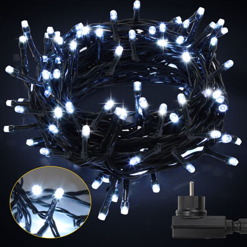 SWANEW 20M LED Lichterkette Beleuchtung 8 Lichtmodi Wasserdicht Innen Außen Weihnachten Hochzeit Party Garten Deko 200LE...