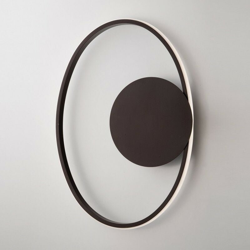 Bonetti Illumina - Braune Deckenleuchte aus Metall und Aluminium mit integrierter led 42x30x h8 cm