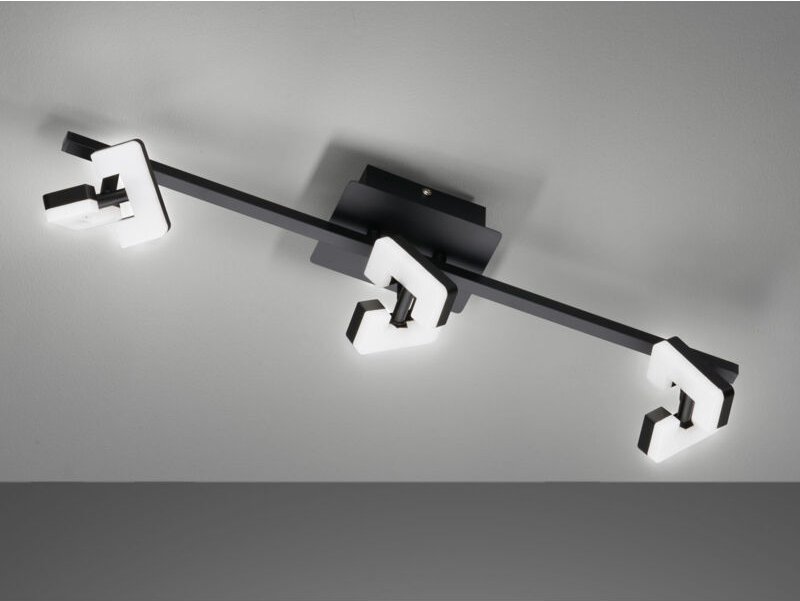 Led Deckenstrahler ray Schwarz 3-flammig, Breite 60cm