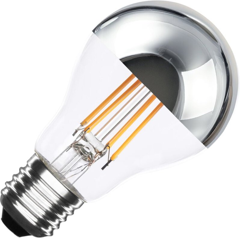 Thumbnail - Efectoled - LED-Glühbirne Filament E27 8W 800 lm A60 Dimmbar Chrom Reflect No Flicker 2200K Superwarm