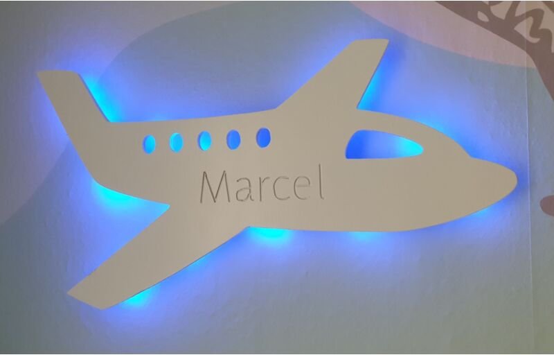 Flugzeug-Nachtlampe mit Namen