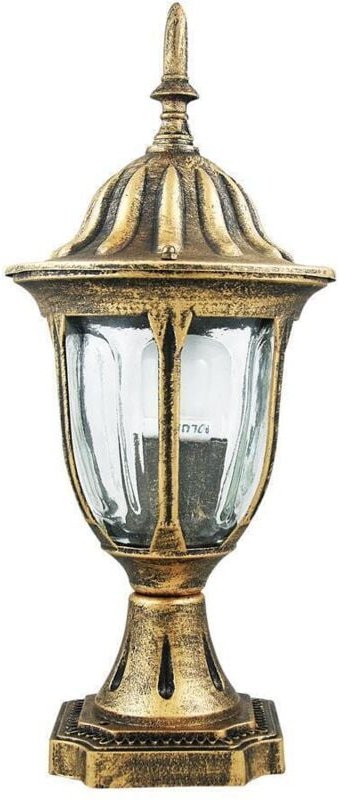 Retro Gartenlampe Florence 37cm E27 IP43 Patina Goldlux