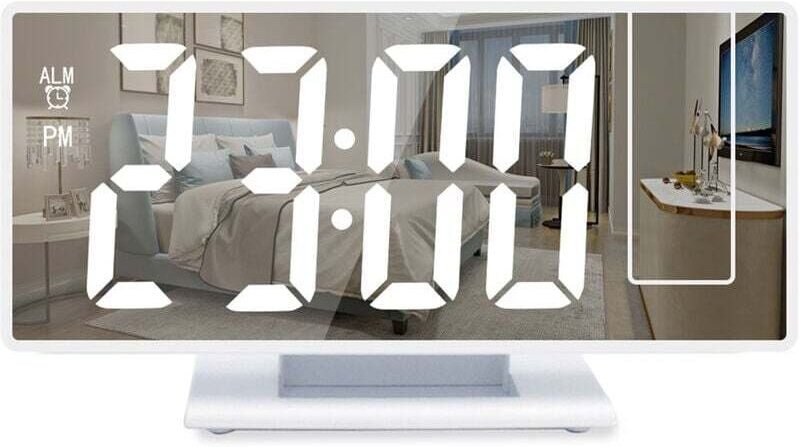 Gabrielle - Digitaler Wecker, Projektionswecker für schwere Schläfer, Digitaluhr für Schlafzimmer mit großem LED-Display...