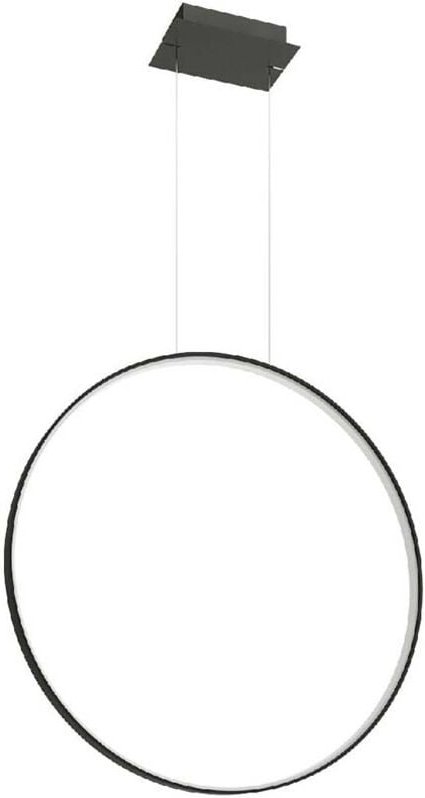 Pendellampe Hängeleuchte Wohnzimmerlampe led Ring Designleuchte schwarz l 78 cm
