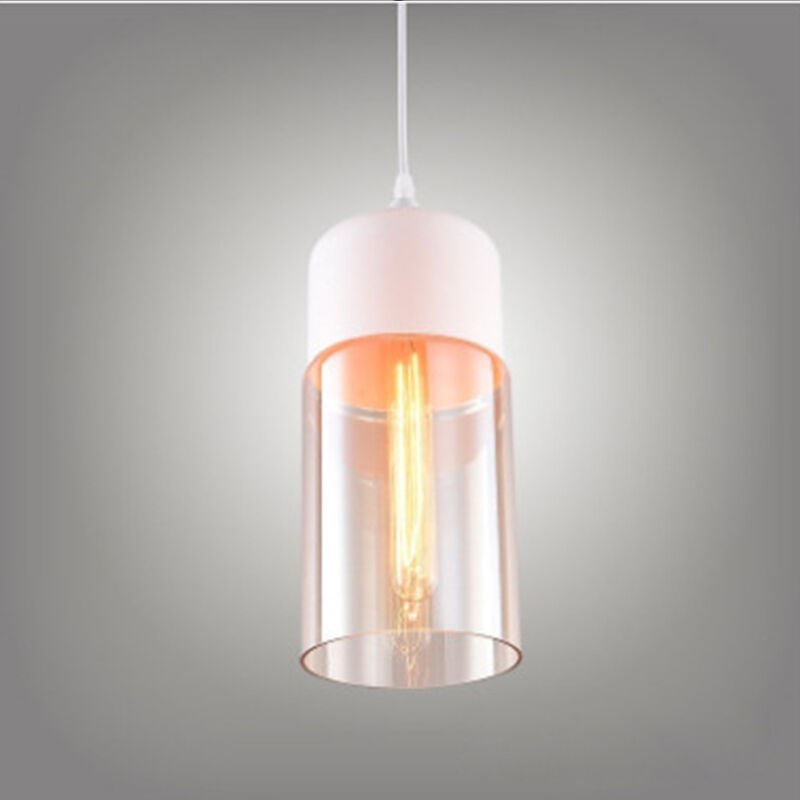 Pendelleuchte Moderne, Hängelampe mit Lampenschirm Braunes Glas, Kronleuchter E27 für Küche Wohnzimmer Schlafzimmer Korr...