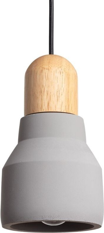 Pendelleuchte Beton und Holz Lustre Steingrau