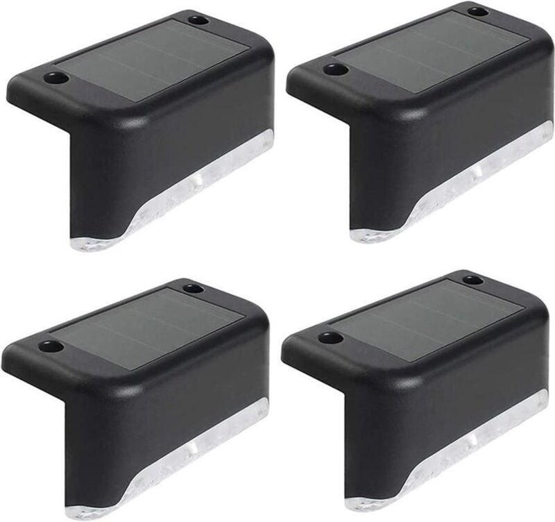 4er-Pack Solar-LED-Leuchten für Terrasse, Garten, Einfahrt, Treppe, Zaun, IP65 wasserdicht