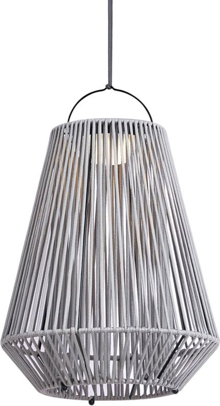 Böhmische Tischleuchte Grau inkl. led 3-Stufen-Dimmbar IP54 Solar Wiederaufladbar - Duca