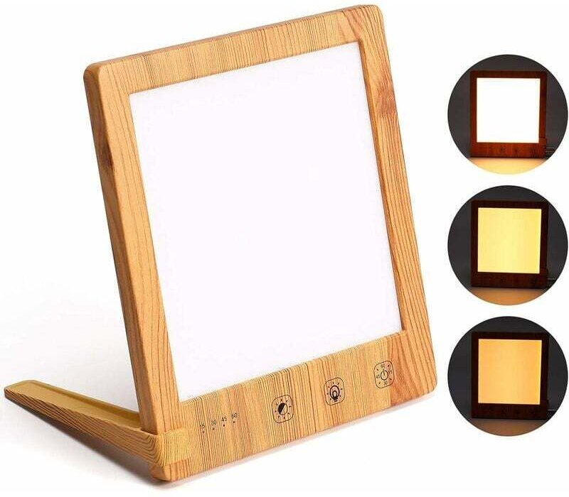 Gotrays - Lichttherapielampe, 10000 Lux LED-Therapielampe, Touch-Control-LED-Lampe für den Innenbereich, LED-Solarlicht ...