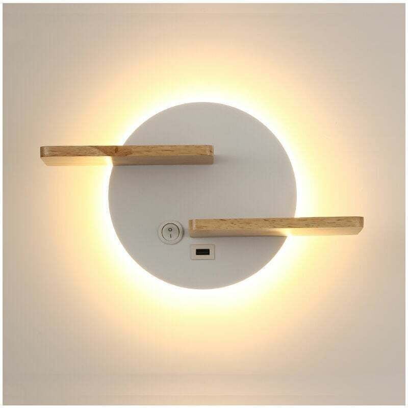 Led Wandleuchte Innen mit usb Anschluss Moderne Wandlampe mit Schalter Leselampe Nachttischlampe Beleuchtung Nachtlicht,...