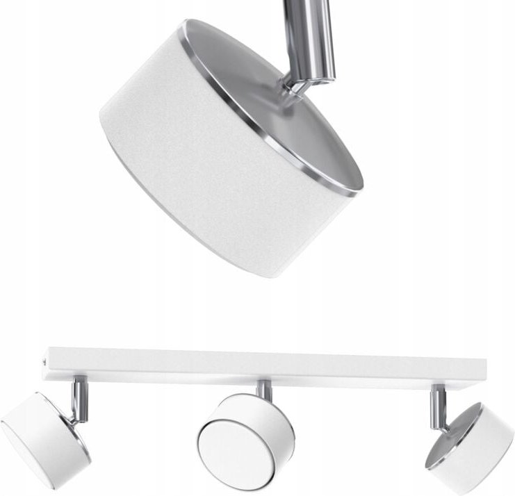 Deckenleuchte Plafon Spotlight Weiss Chrom Bewegliche Led Gx53 Polnisch 3-Punkt Lampe