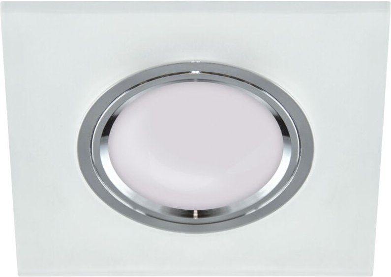 SELENA D quadratische Glas-Spot-Deckenleuchte, mattweiß