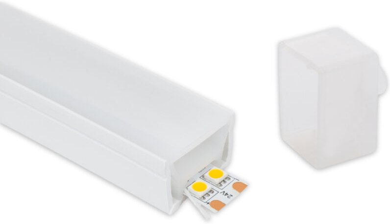 Efectoled - Profil Neon sflex 30x20 vertikale Kurve für led Streifen IP20 bis 17,5 mm 10 m