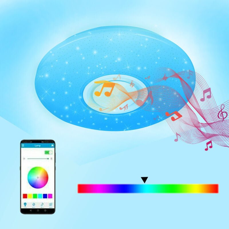 Thumbnail - SWANEW 36W LED Deckenleuchte mit Sternenhimmel-Effekt, Leuchte, Panellampe, Remote und Bluetooth-Musik
