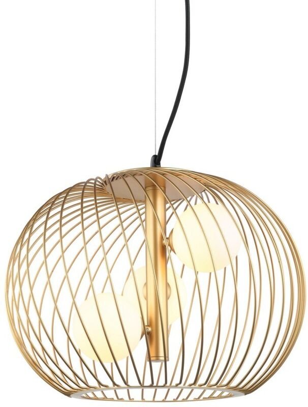 Clarisa - Moderner hängender Anhänger goldenes 3 Licht mit Gold, weißer Schatten, G9 - Italux