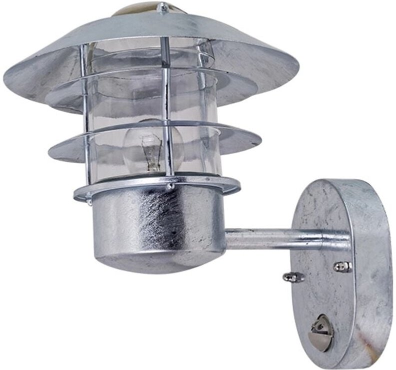 Efectoled - Wandleuchte Außen aus Verzinktem Stahl Stage mit pir Sensor Silber