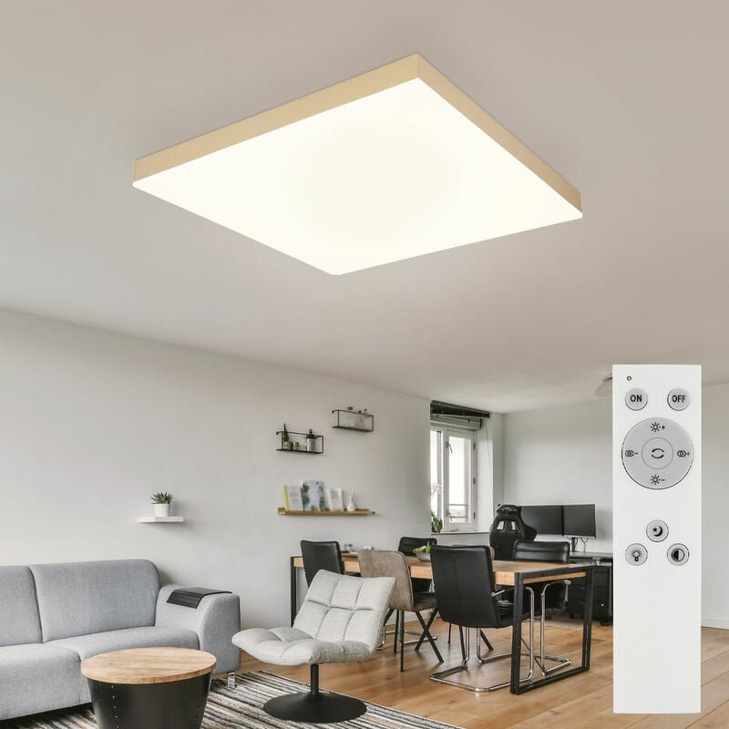 Globo - Deckenleuchte Wohnzimmerlampe Esszimmerleuchte Deckenlampe Flurleuchte, Fernbedienung dimmbar cct Nachtlicht-/Me...