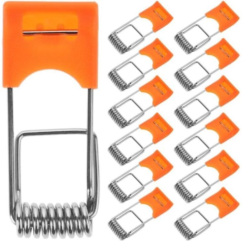 Federklemmen für Einbauleuchten, 50 Stück, Metallklemmen 42x17mm zur sicheren Befestigung von LED-Strahlern, einfache In...