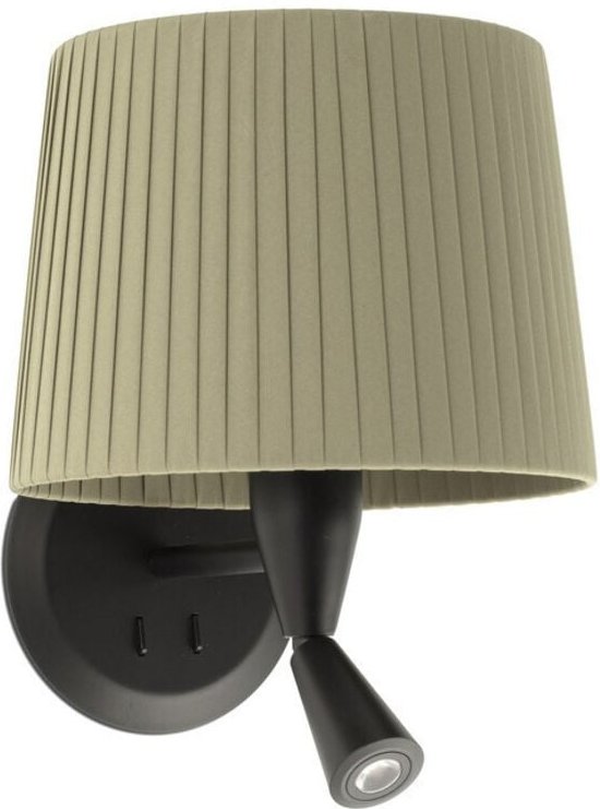 Wandleuchte innen mit Leser schwarz/grün samba 64309-37