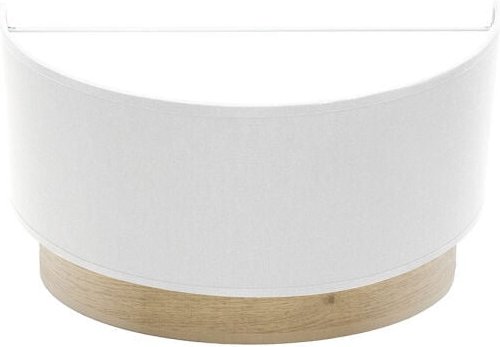 Olga Wandleuchte 1xe27 weiß/helles Holz 15x30x16 cm