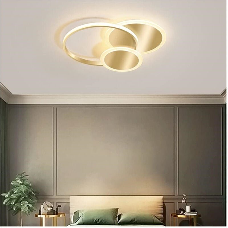Thumbnail - Trade Shop Traesio - Trade Shop - plafoniera naturleucht-led-fische 38W leuchte für soffitto gold modern 50033 -