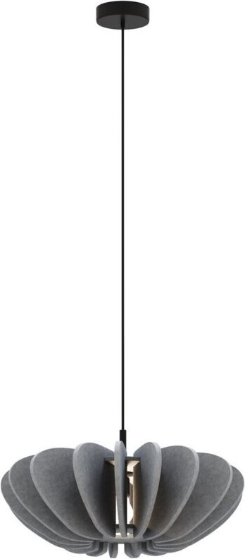 Maytoni Cambio Moderne Pendelleuchte Deckenleuchte Schwarz 1xE27 Grauer Schirm
