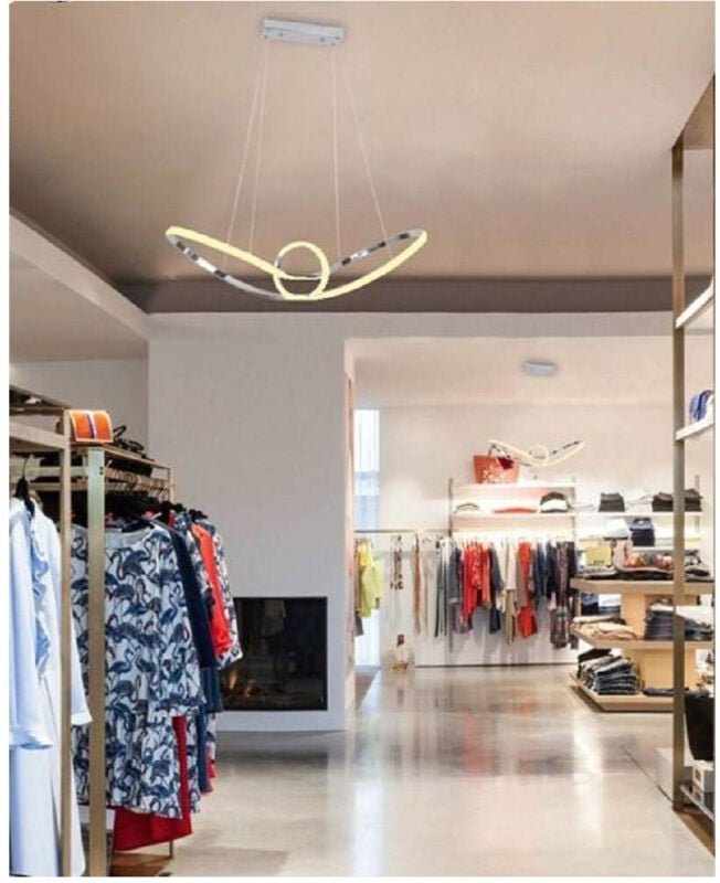 Trade Shop - moderner led-kronleuchter silber hängende 38-WATT-LICHT 6500K 4000K 3000K A07 -