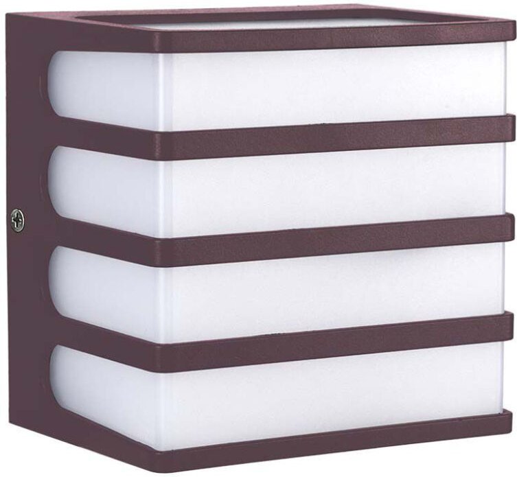 8W Moderne led Laterne Wandleuchte Braun Warmweiß IP65 - V-tac