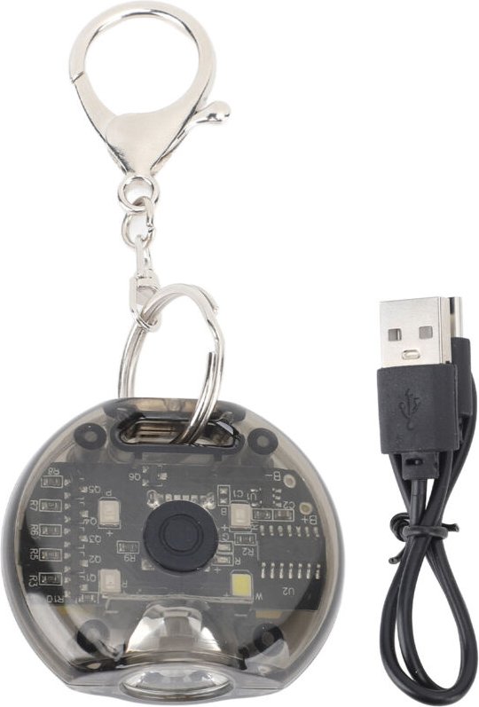 Kleine, leistungsstarke und tragbare Outdoor-Taschenlampe, wiederaufladbar, mit Schlüsselring und Magnetfuß.