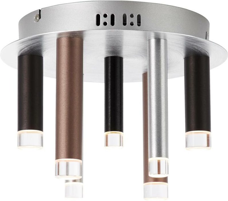 Thumbnail - Lampe Cembalo led Deckenleuchte 7flg braun/Kaffee 7x 4W led integriert, 365lm, 3000K In 3 Stufen über Wandschalter dimmb...