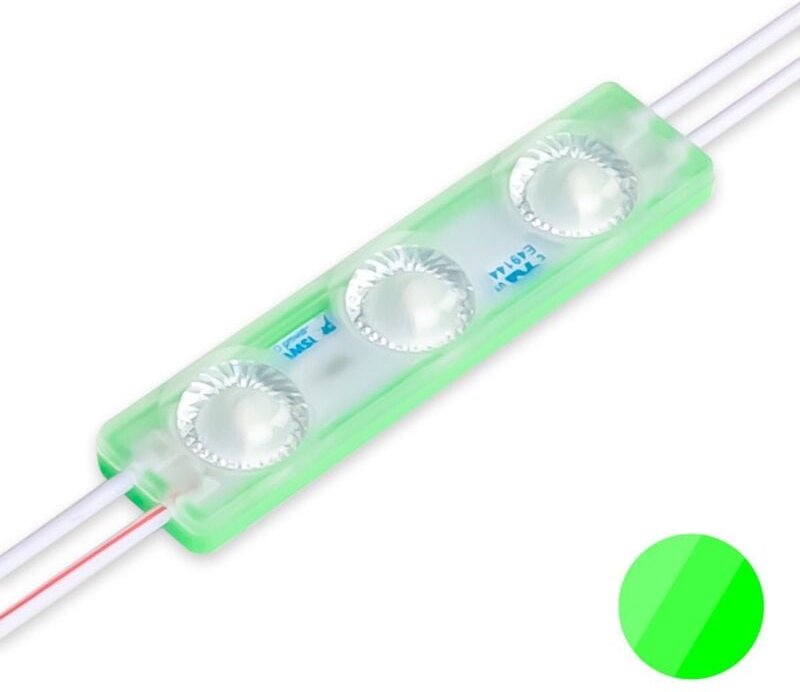 LED Modul 1,5W 12V 170° IP65 - Lichtfarbe: Grün
