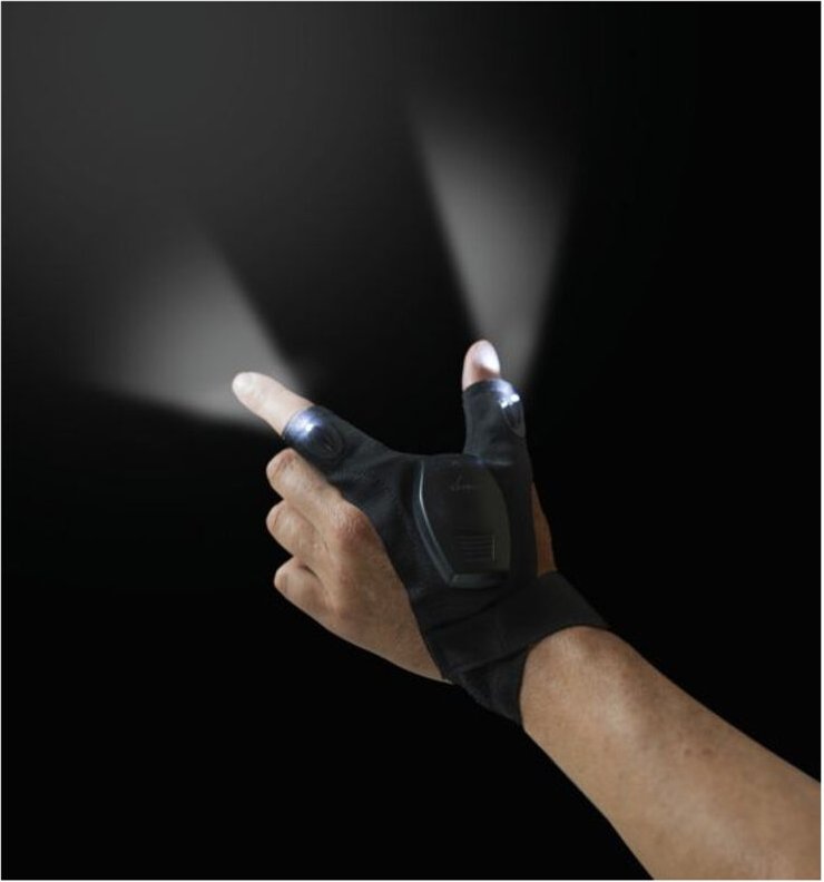 Leuchtender LED-Handschuh / 0,2 W / 5 lm / 6000 K