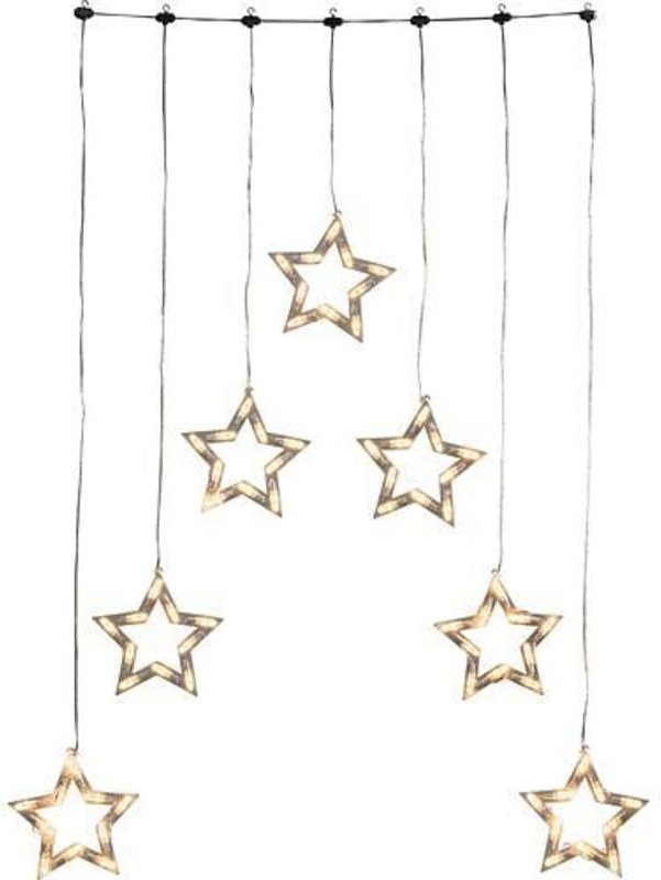 Konstsmide Lichtervorhang-Sterne Außen 24 V EEK: G (A - G) 70 LED Warmweiß (B x H) 72 cm x 118 cm