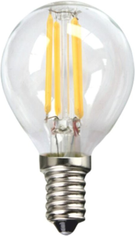 LED-Glühbirne silber elektronischer transparenter Glühfaden sphärisch 4w=80w - e14 - 3000k warmes Licht - a++