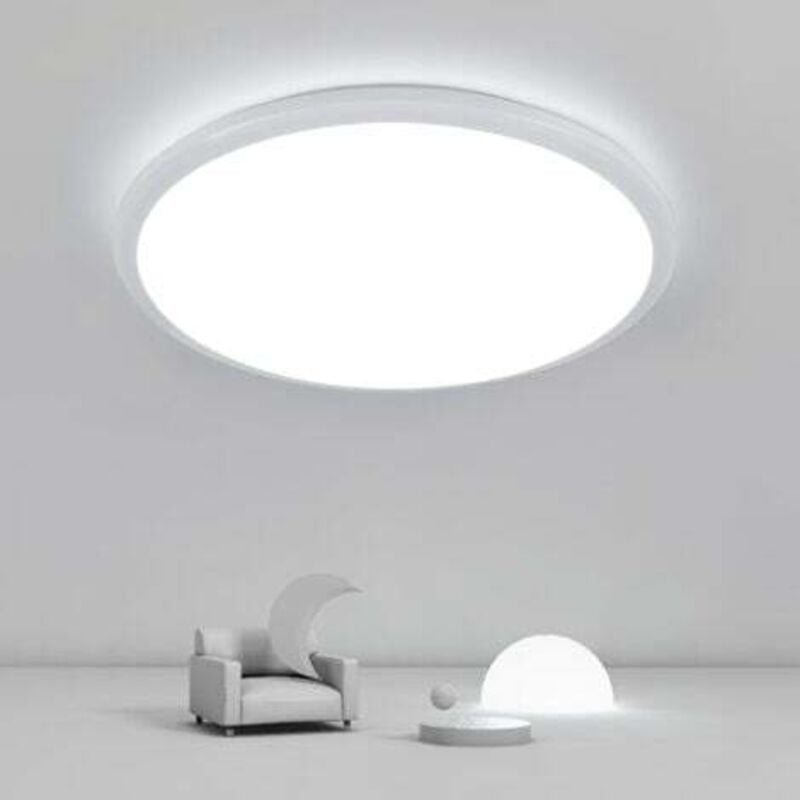 COMELY LED Deckenleuchte 24W,2400LM Wasserdicht IP40, Moderne Runde LED Deckenlampe 6000K für Badezimmer, Schlafzimmer, ...