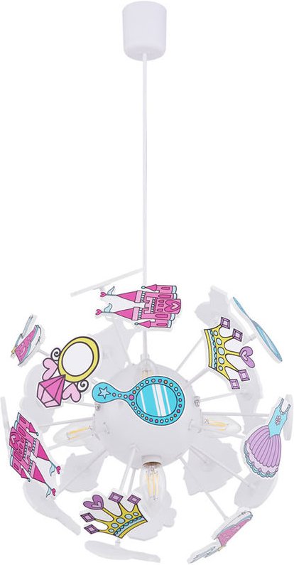 Mädchen Hänge Strahler Schloss Krone Kleid Lampe Kinder Spiel Zimmer Kugel Leuchte Globo 15734