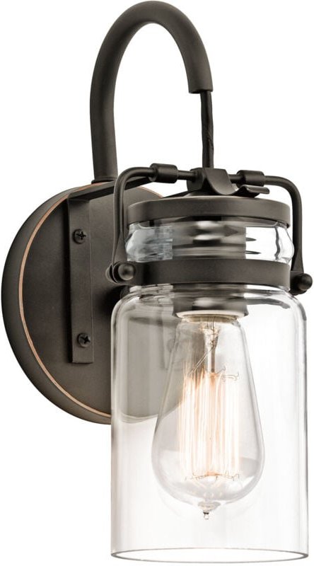 Brinley - 1 Licht Wandleuchte Olde Bronze, E27 - Elstead