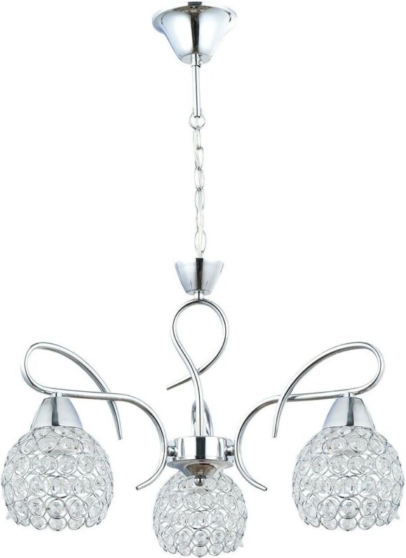 Kristall-Hängeleuchter, Chrom
