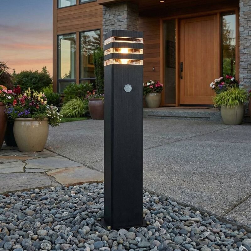 Licht-erlebnisse - Stehleuchte rio Schwarz Aluminium 65cm außen Leuchte