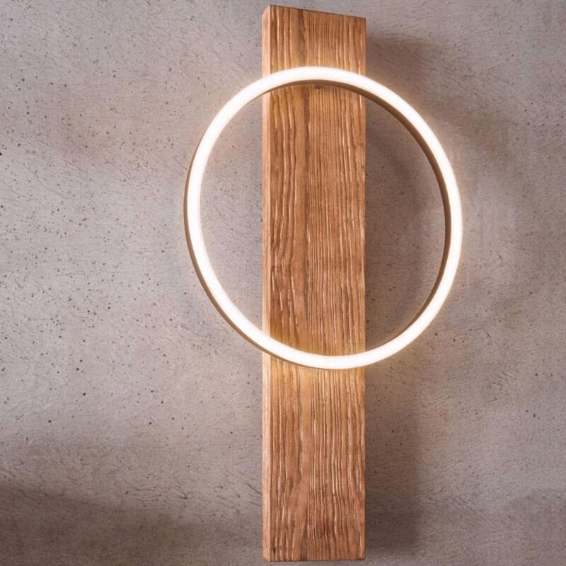 Led Wandleuchte Boyal schwarz-braun-rustikal 56 x 30 cm warmweiß Wandleuchte - Eglo