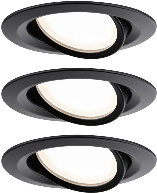 Paulmann 93082 Set Nova Plus LED-Einbauleuchte LED 6 W Schwarz