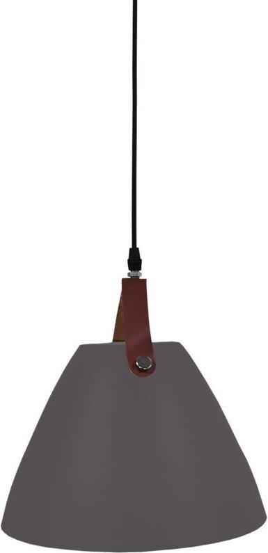 GSC - Pendel-Deckenleuchte der Serie 'Dianza' E27 (40W maximal 230V) IP20 Ø27cm in Grau und Lederfarbe