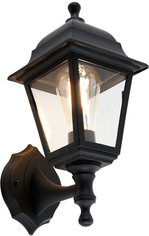 Smarte Außenwandleuchte schwarz IP44 inkl. wlan ST64 - Capital